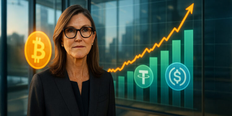 Cathie Wood Updates Bitcoin Prediction as Stablecoins Rise