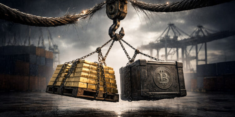 Bitcoin is Struggling Amidst Gold’s Record Breakout, but a “Power Law” Slip Suggests a $324k Price Recovery