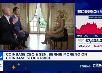 Watch CNBC’s full interview with Coinbase CEO Brian Armstrong and U.S. Senator Bernie Moreno