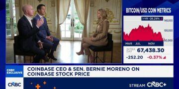 Watch CNBC’s full interview with Coinbase CEO Brian Armstrong and U.S. Senator Bernie Moreno