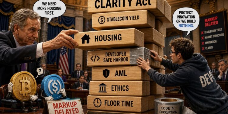 Crypto Clarity Rules May Be Delayed Due to Congressional Disputes Over Housing